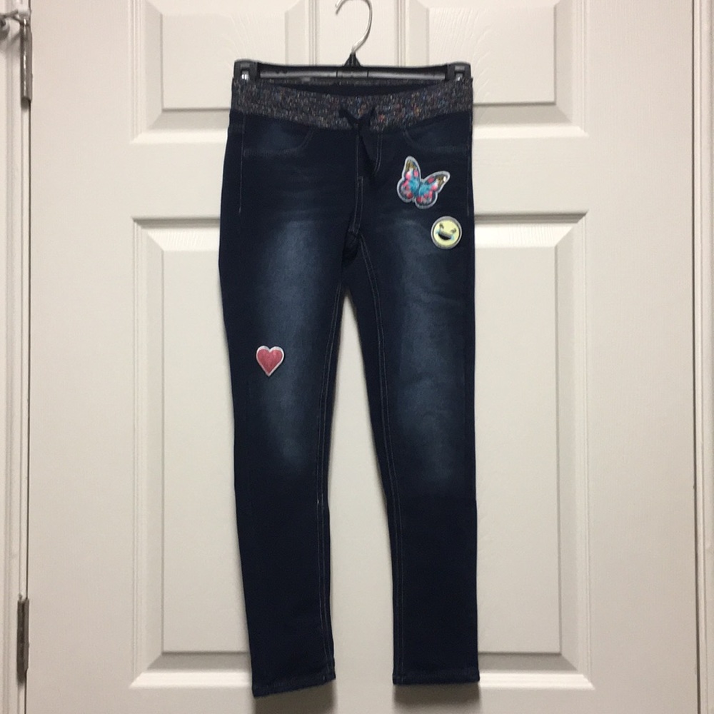 Dark Wash Emoji Strech Jeans